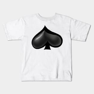 Alice in Wonderland Spades Playing Cards Suite Kids T-Shirt